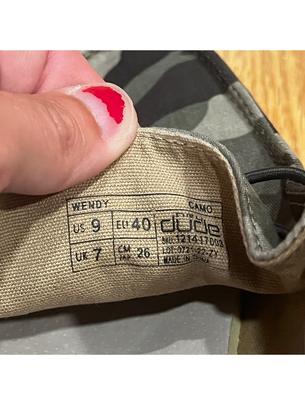 Dude Wendy Camo Slip-On Shoes Size US 9 - Picture 6 of 7
